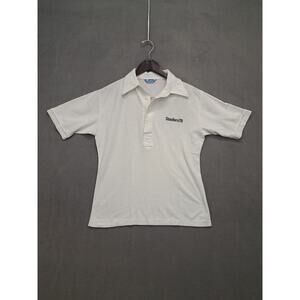 Mens Size Large Champion Pittsburgh Steelers Vintage Polo Shirt White NFL 70s